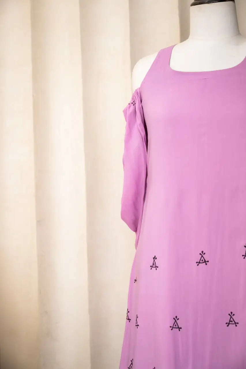 Lilac Bloom Ruffle Dress