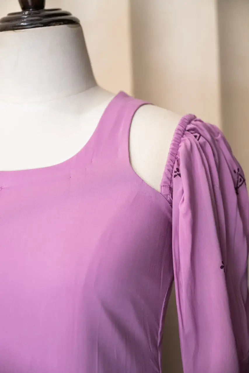 Lilac Bloom Ruffle Dress