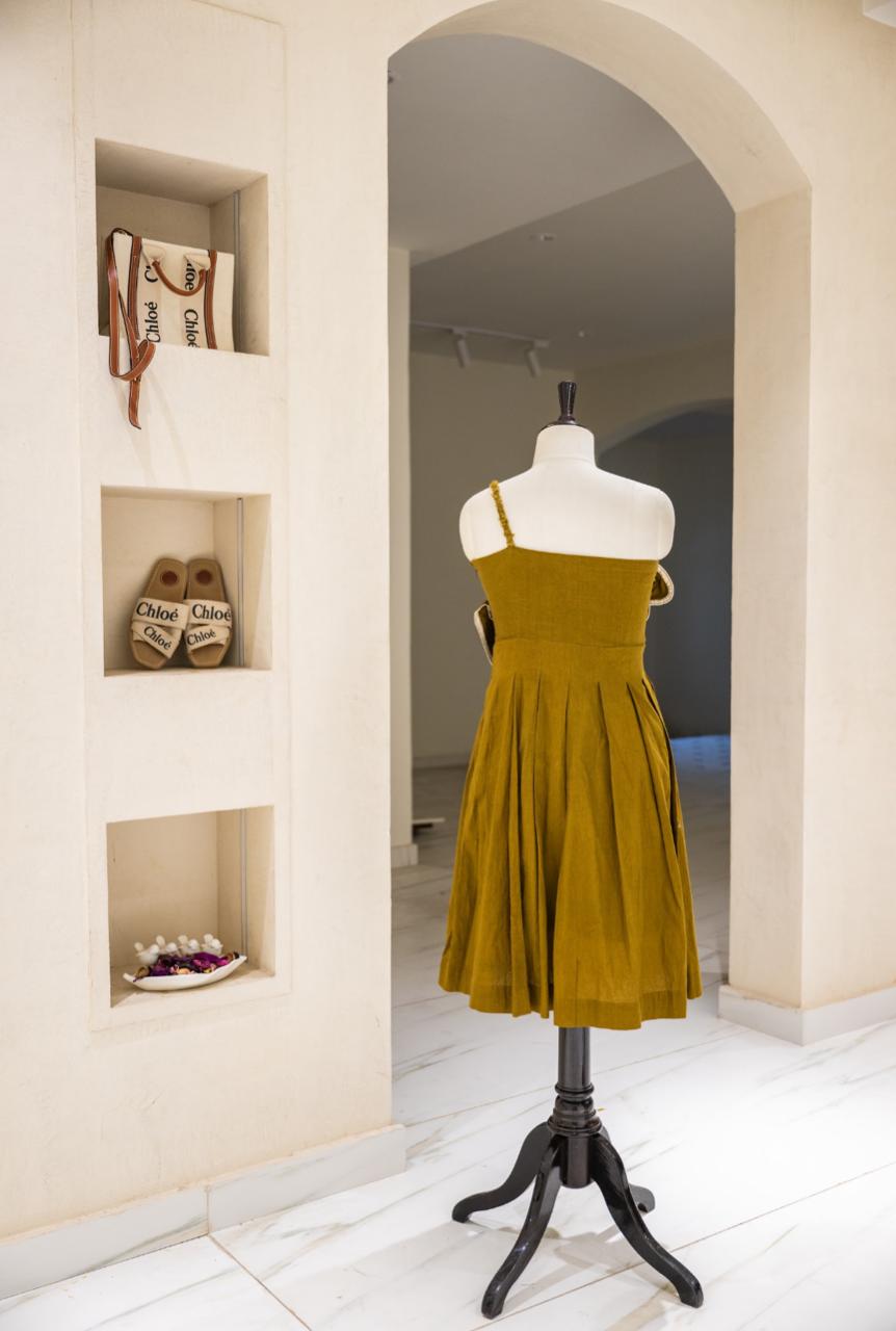 Olive Flare Dress