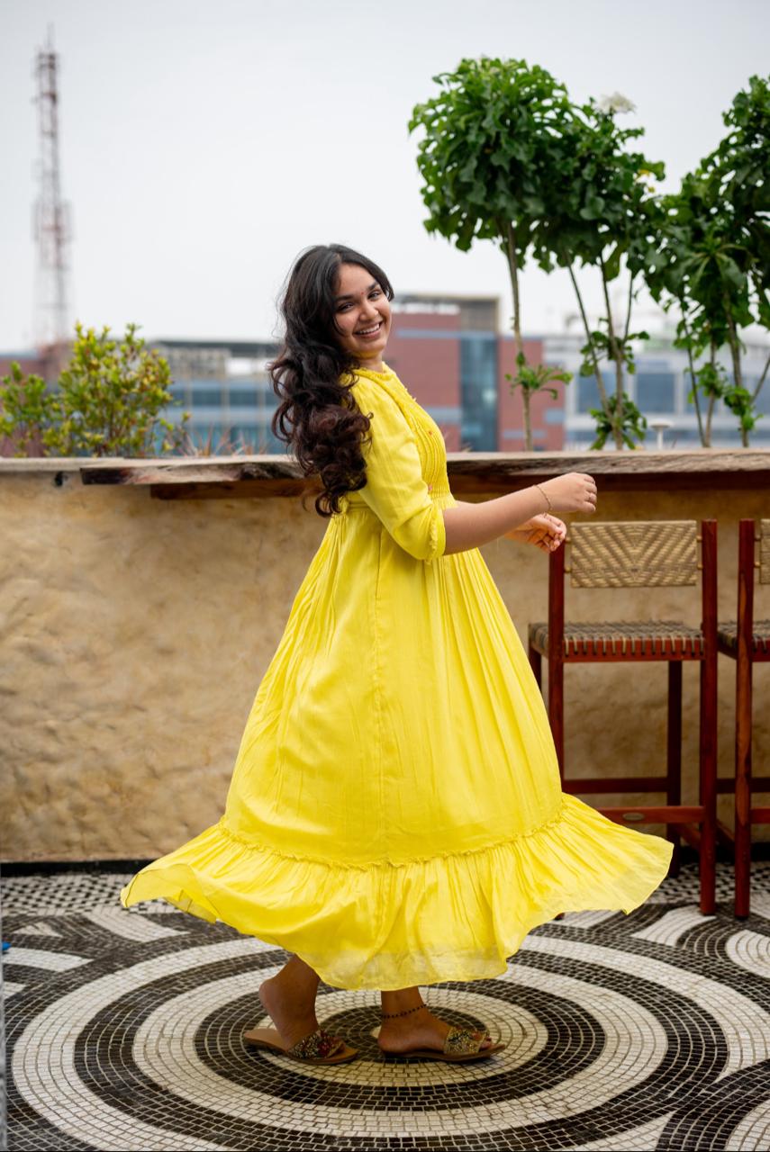 Haldi Bloom Dress