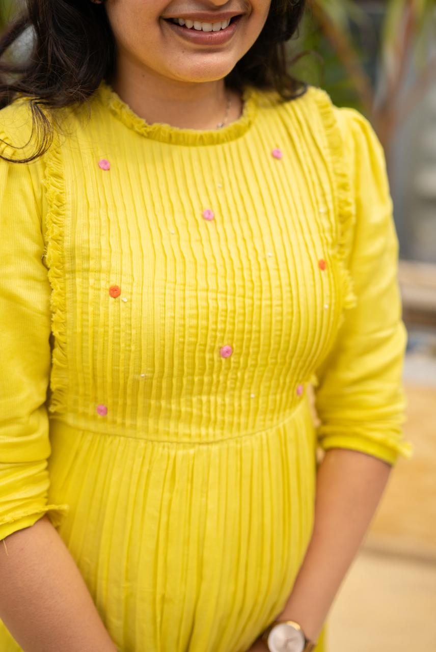 Haldi Bloom Dress