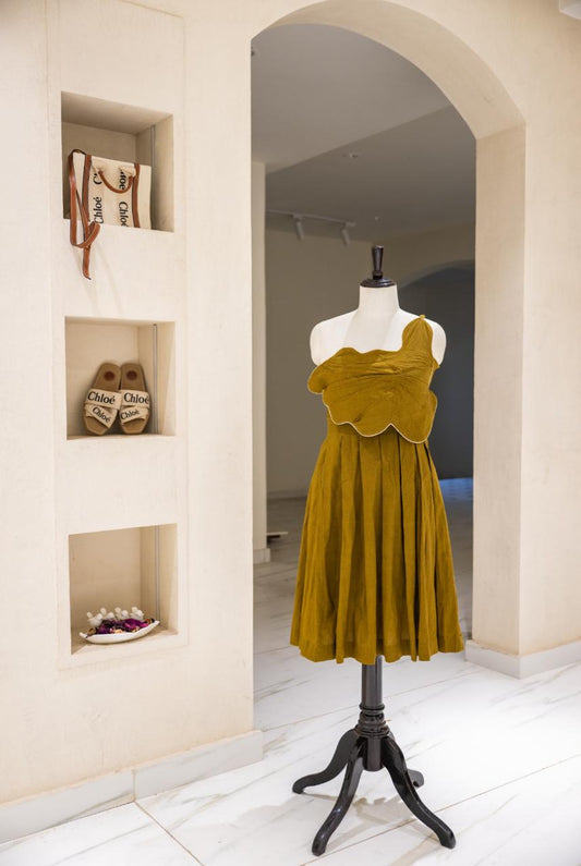 Olive Flare Dress